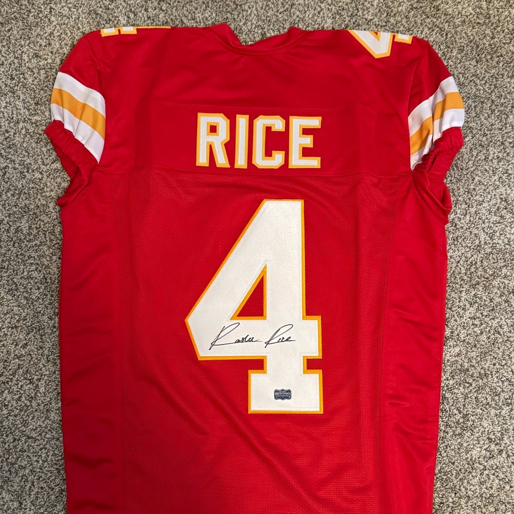 Authenticated Rashee rice signed Kansas City Chiefs jersey